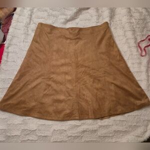 LOFT Tan A-Line Skirt